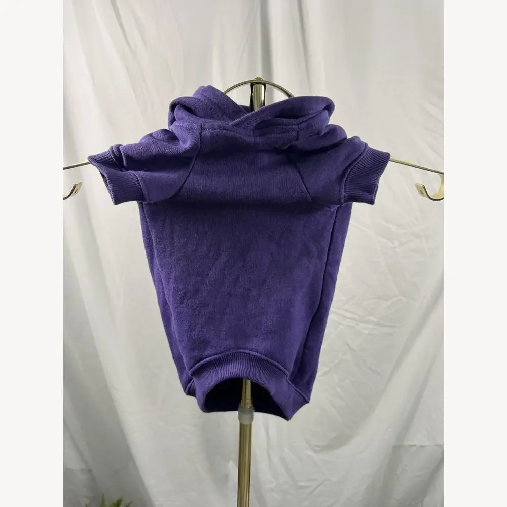 Zack & Zoey Purple Fleece Dog Hoodie Size Medium Cozy Warm Winter Pet Sweatshirt